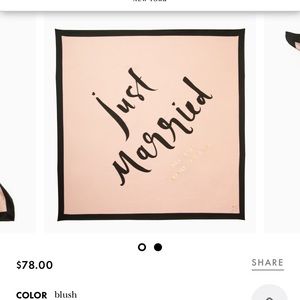 Kate Spade “Just Married” Silk Scarf